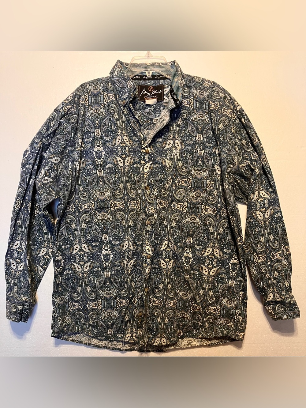 Wrangler George Strait XL Blue Paisley Western Shirt